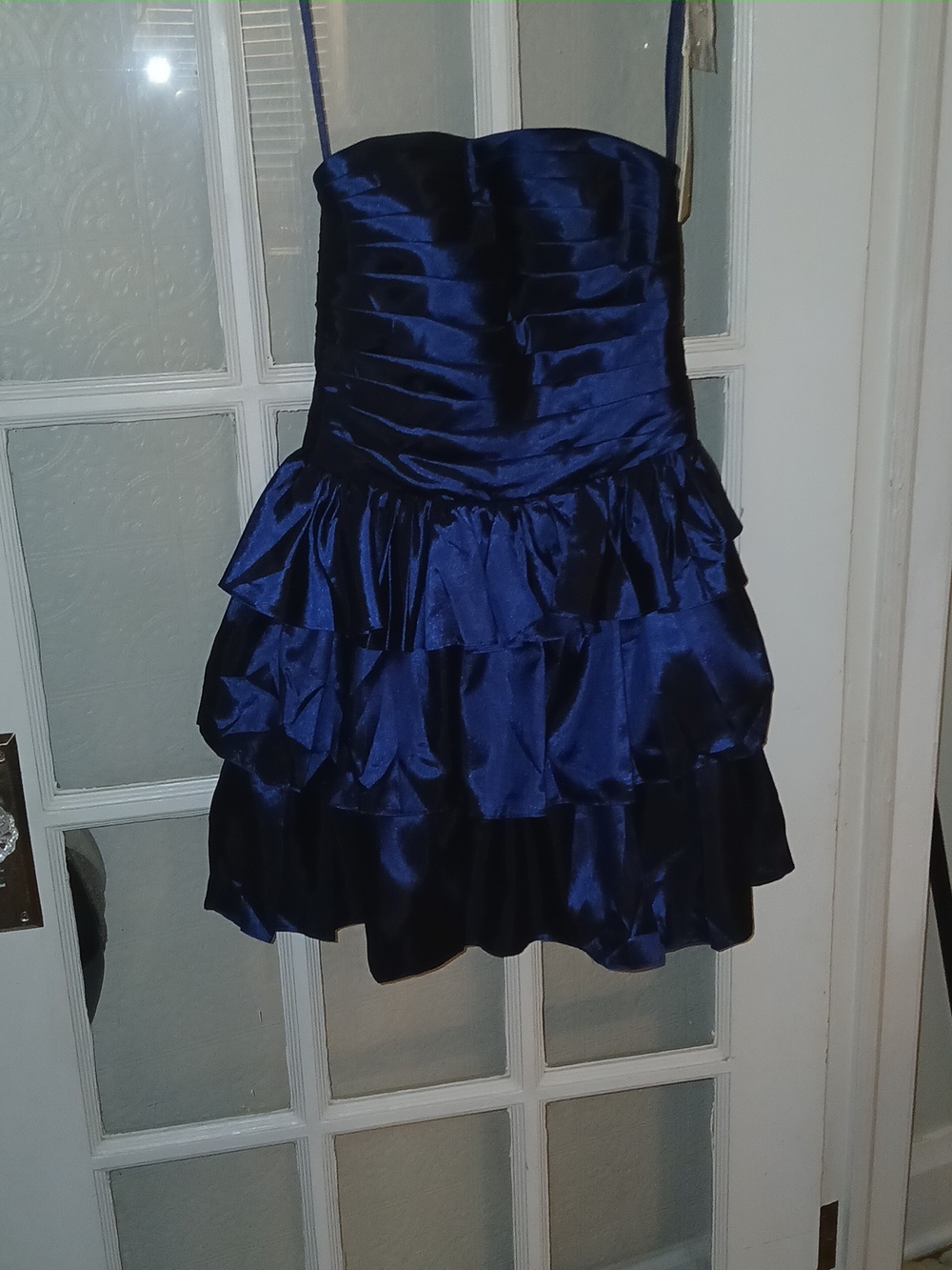 Stacees New Navy Blue Strapless Young Girls Formal Dress Size26 Waist28.5 Bust.